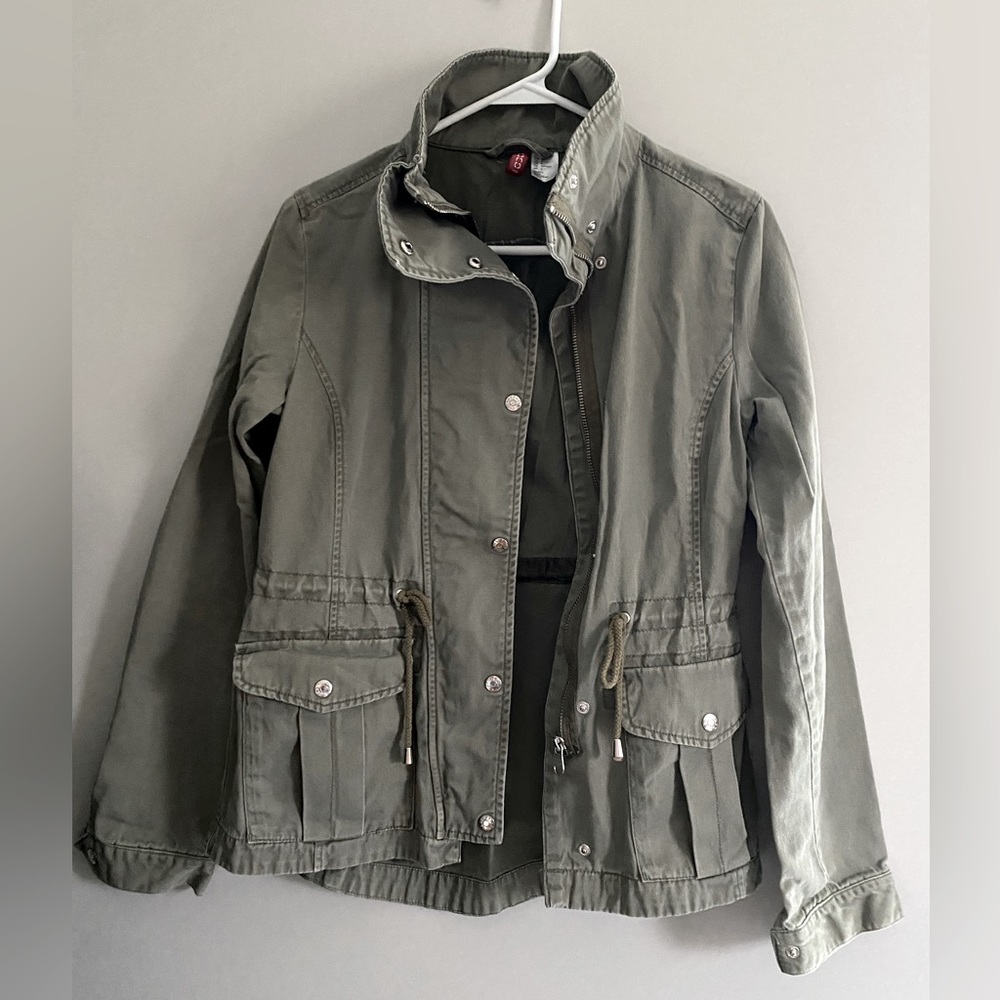 H&M Divided Olive Green Utility Jacket